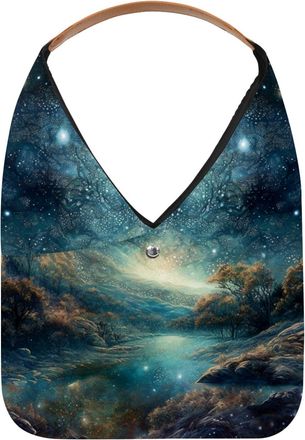 Generic Stars Nebula Reusable Lightweight Grocery Bags - Foldable Into Compact Pouch, Washable & Sturdy, Multipurpose for Shopping and Travel