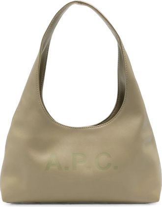 A.P.C. Baby Ninon Schoudertas - Dames - Handtassen - Groen - ONE Size - Katoen - Tassen