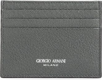 Giorgio Armani leather card holder - Grey