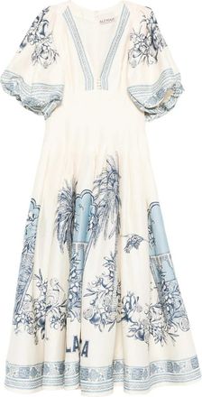 Alemais V-neck Patterned Mini Dress