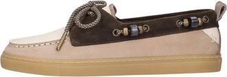 Stefano Lauran Silk-06 Sailor Schoenen - Dames - Bootschoenen - Beige - 42 EU - Leer - Schoenen