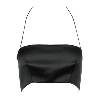 Nineminutes Tops, Dames, Zwart, M, Polyester, Elegante Top met Polyester en Elastaan