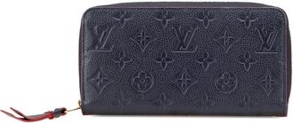 Louis Vuitton Pre-owned Wallets, female, Blue, Size: ONE SIZE Pre-owned Textured Leather Wallet with Zip Closure for Everyday Essentials