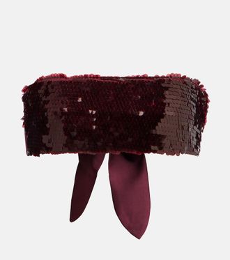 Adriana Degreas Top bandeau con lentejuelas