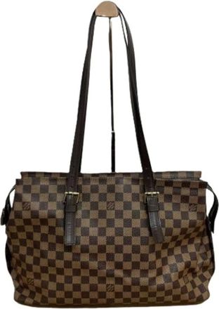 Louis Vuitton Pre-owned Tote Bags, female, Brown, Size: ONE SIZE Pre-owned Damier Canvas Tote Bag