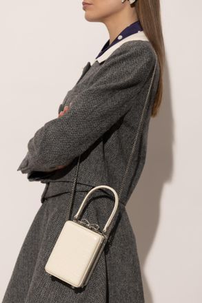 Self Portrait Leather Clutch, Womens, Cream