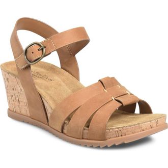 COMFORTIVA Taralyn Wedge Sandal in Almond at Nordstrom, Size 8.5