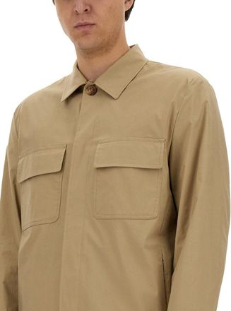 Lardini Cotton Shirt Jacket - Beige