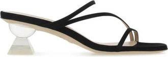 Stuart Weitzman Dames Slippers - Dames - Muiltjes - Zwart - 36 EU - Schoenen