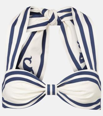 Alemais Marine striped cotton bra top