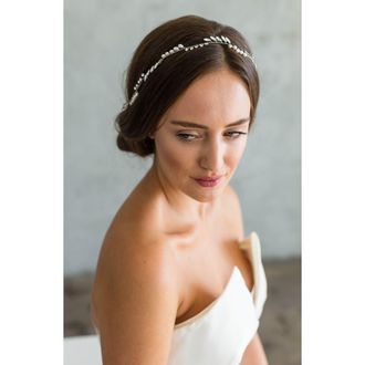 Brides & Hairpins India Halo & Sash in Silver at Nordstrom