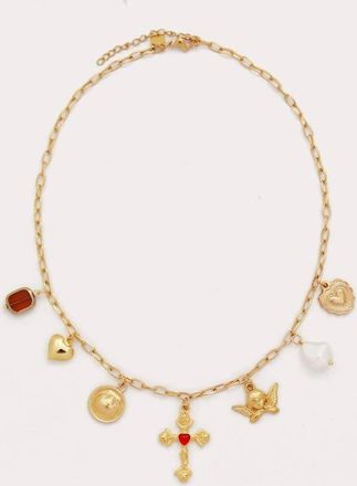 Petit Moments Womens Nirvana Charm Necklace In Gold