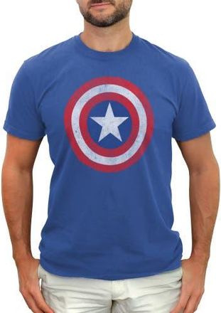 MARVEL Mens Marvel Captain America Classic Shield Graphic T-Shirt in Royal Blue at Nordstrom, Size Xxx-Large