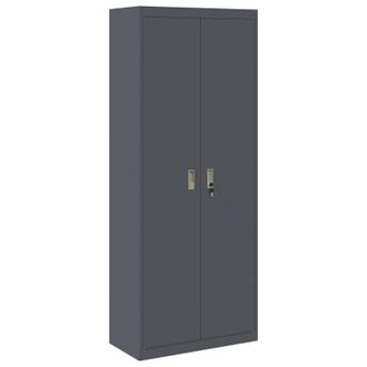 vidaXL Armario De Almacenamiento Antracita 80 X 40 X 200 Cm Acero Vidaxl