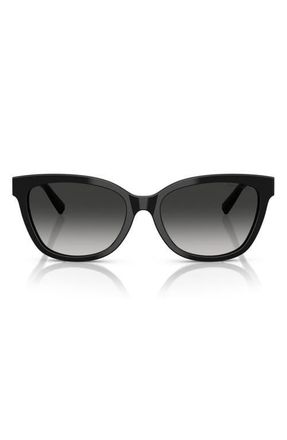Tiffany & Co. 55mm Gradient Cat Eye Sunglasses in Black/Grey Gradient at Nordstrom