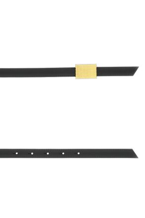 Lanvin Gold Mesh Buckle Belt - Black