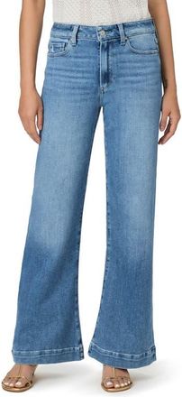 Paige Leenah High Waist Wide Leg Jeans in Vino Vibes at Nordstrom, Size 25