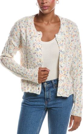 Autumn Cashmere Confetti Cable Boxy Wool & Alpaca-Blend Cardigan