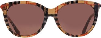 Burberry Dark Brown Phantos Ladies Sunglasses BE4455 416373 55