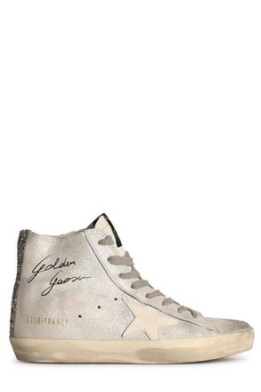 Golden Goose Logo Printed Glittered Sneakers