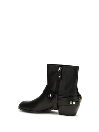 Pinko Removable Harness Detail Ankle Boot - Black