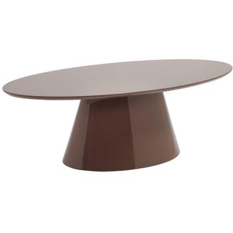 Vente-Unique Tavolino in MDF Marrone laccato - ANTELADA