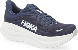 Hoka One One Bondi 9 Running Shoe in Varsity Navy /Black at Nordstrom, Size 10.5