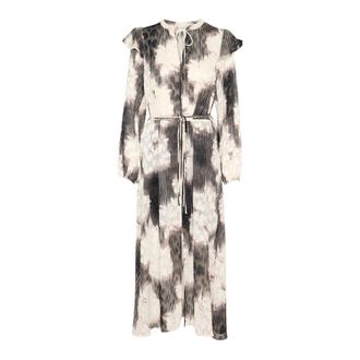 Inwear Midi Dresses, female, Multicolor, 3XL, Floral Long Dress with V-Neck