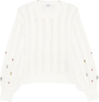 Liu Jo Round-neck Truien - Dames - Ronde hals truien - Wit - S - Truien & Vesten