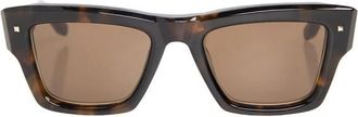 Valentino Garavani Gepatroonneerde zonnebril - unisex - Zonnebrillen - Bruin - ONE Size - Accessoires