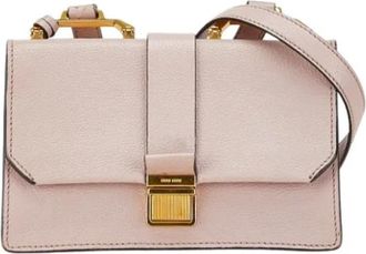 Miu Miu Pre-owned Cross Body Bags, female, Pink, Size: ONE SIZE Pre-owned Leather shoulder-bags