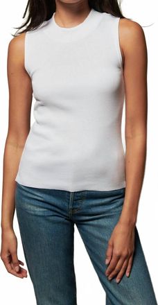 Nation Ltd Joan Sleeveless Mock Neck Top In White