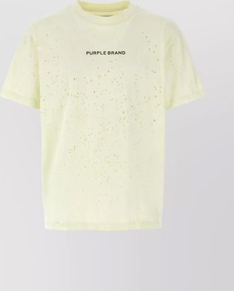 Purple logo crew neck t-shirt