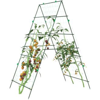 vidaXL Enrejados De Jard&iacute;n Plantas Trepadoras Forma A 4 Unidades Acero Vidaxl