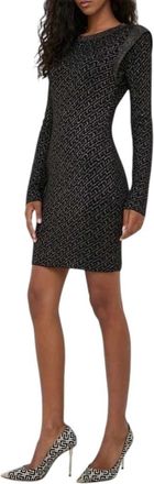 Liu Jo Abito Maglia Dress - Dames - Kleedjes - Zwart - XL - Polyester - Kleedjes