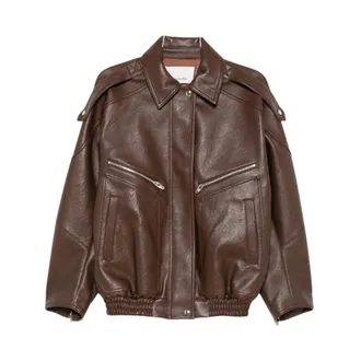 Frankie Shop Jassen, Dames, Bruin, 2Xs, Leather Jassen