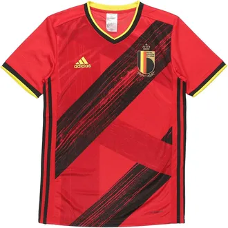 adidas Belgium National Team Home Fan Edition Sports Short Sleeve Red EJ8546