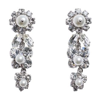 Simone Rocha Earrings, female, Gray, Size: ONE SIZE Daisy Cluster Earrings