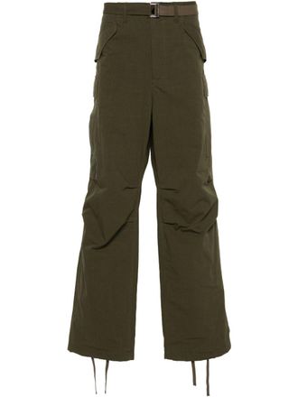sacai ripstop cargo pants - men - Cotton/Nylon/Cotton - 4 - Green