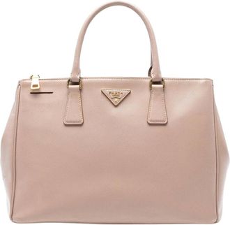 Prada Pre-owned Tote Bags, female, Brown, Size: ONE SIZE Pre-owned Saffiano Leather Handbag