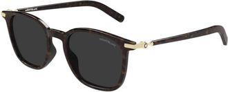 Montblanc Mb 0460S Zonnebril - unisex - Zonnebrillen - Bruin - 50 MM - Accessoires