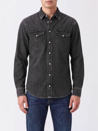 Dondup Camicia di jeans a maniche lunghe con tasche a toppa