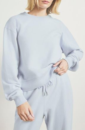 Splendid Laguna Lounge Cotton Crewneck Sweater in Country Air Blue at Nordstrom, Size X-Small