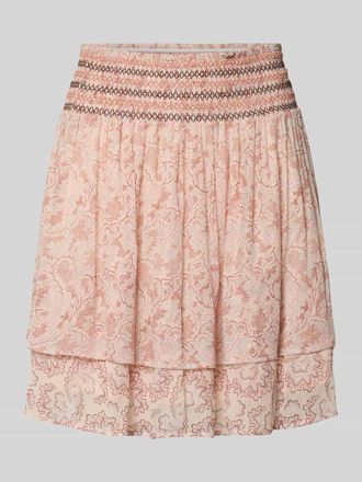 Boss Orange by Hugo Boss BOSS Orange Ausgestellter Mini-Rock mit Allover-Muster Modell C_VESIANA in Rose, Gr&ouml;&szlig;e 34