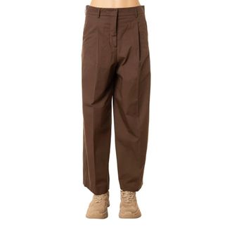 Max Mara Bellico Palazzo Broek - Dames - Broeken - Bruin - Maat: L Katoen