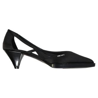 Prada Pumps, female, Black, 2 UK, Strappy Pointed Toe Heels for Formal Events