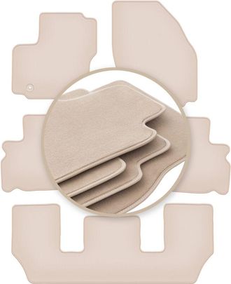 OEM Alfombrillas Beige Premium Para Ford Galaxy Mk2 7 Plazas 2006-2011