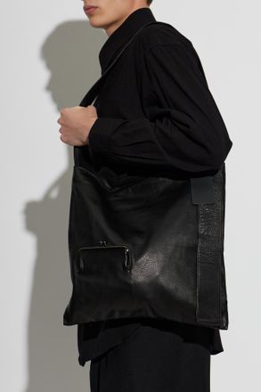 Yohji Yamamoto Leather Bag, Mens, Black