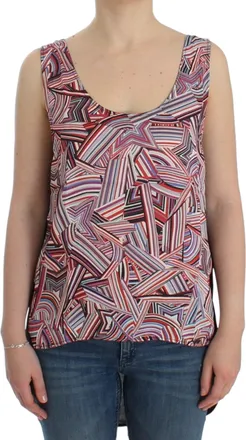 Costume National Womens Multicolor Sleeveless Top Polyester