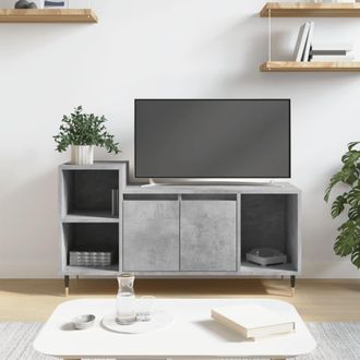 vidaXL Mueble Para Tv Madera Contrachapada Gris Hormig&oacute;n 100x35x55 Cm Vidaxl